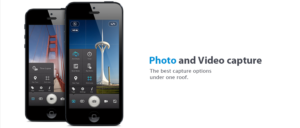 Shoot photos and record videos on a single camera app