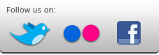 ocial network icons, twitter, Flickr and facebook icons