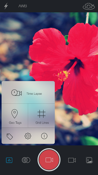 Time Lapse, Geo Tags, AWB, Flash UI