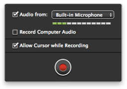 Voila screen recording options